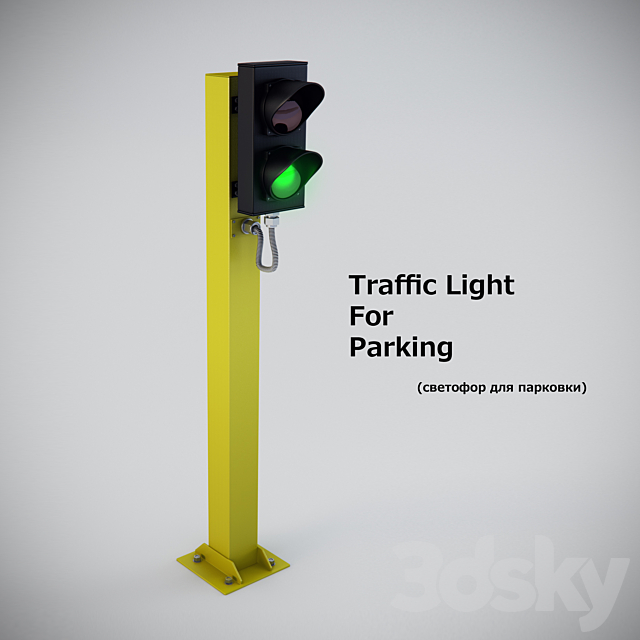 Traffic lights for parking 3ds Max - thumbnail 1