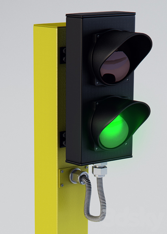 Traffic lights for parking 3ds Max - thumbnail 3