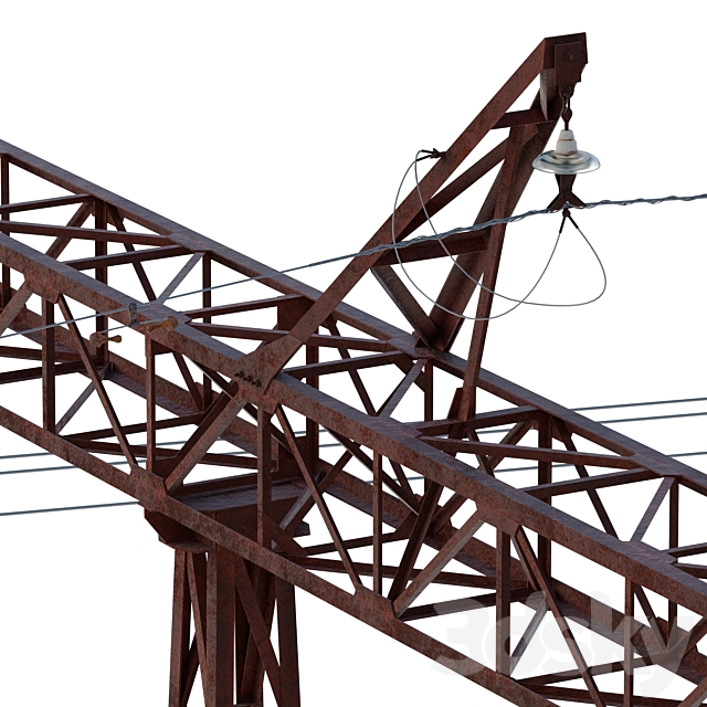 Transmission tower 500 kV 3DS Max Model - thumbnail 6