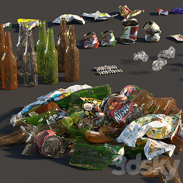 Trash2 3DS Max Model - thumbnail 2