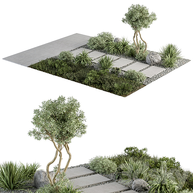 Urban Furniture _ Architecture Environment with Plants- Set 29 3DS Max Model - thumbnail 2