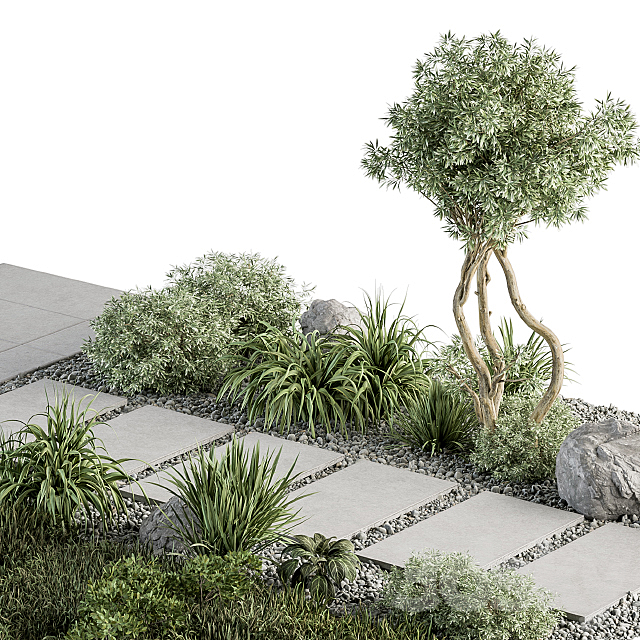 Urban Furniture _ Architecture Environment with Plants- Set 29 3DS Max Model - thumbnail 4