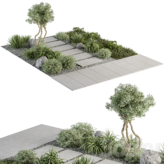 Urban Furniture _ Architecture Environment with Plants- Set 29.5 3ds Max - thumbnail 1