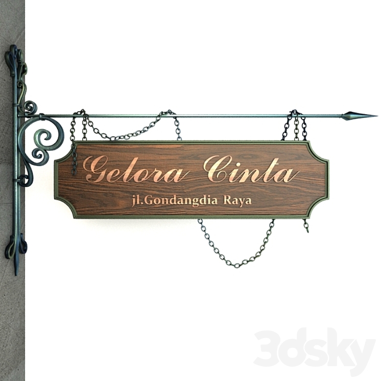 Vintage Signage 003 3DS Max - thumbnail 1