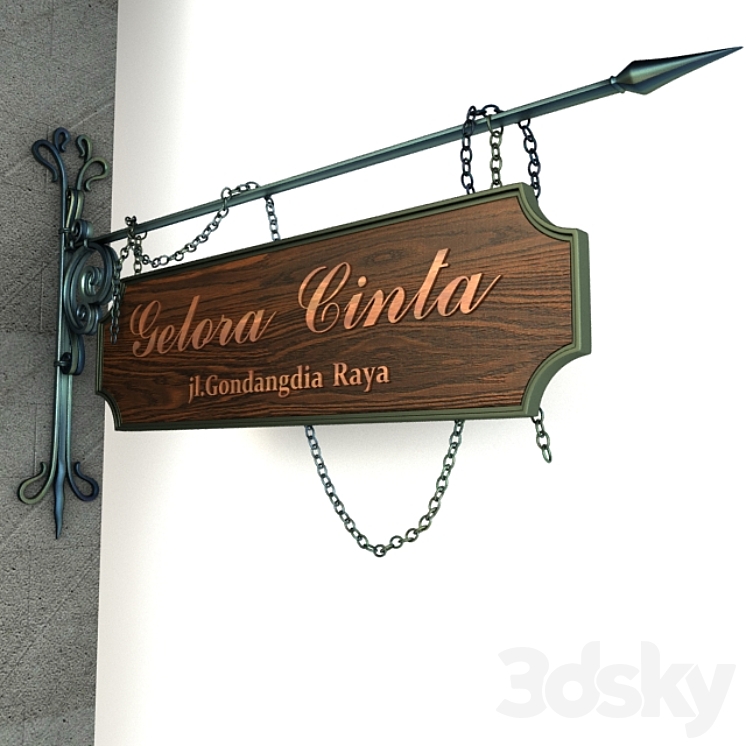 Vintage Signage 003 3DS Max - thumbnail 2