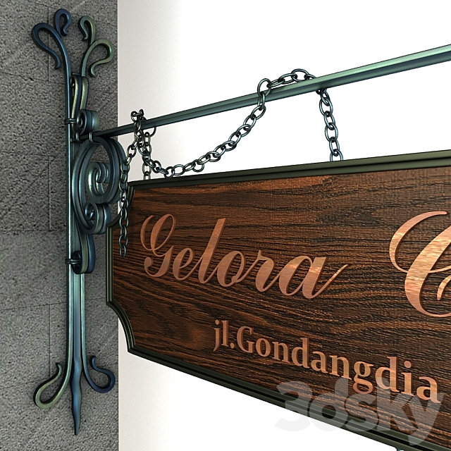 Vintage Signage 003 3DSMax File - thumbnail 3