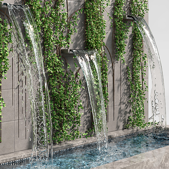 Wall fountains with ivy 3DS Max Model - thumbnail 3