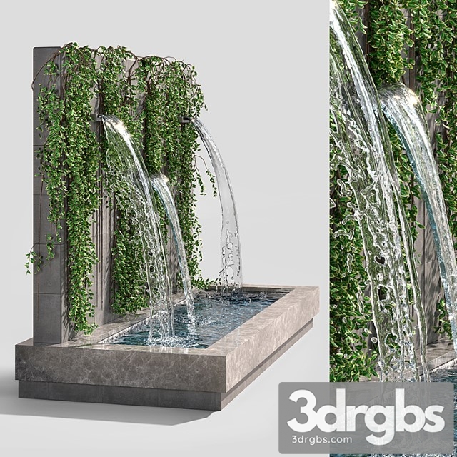 Wall fountains with ivy 3dsmax Download - thumbnail 1