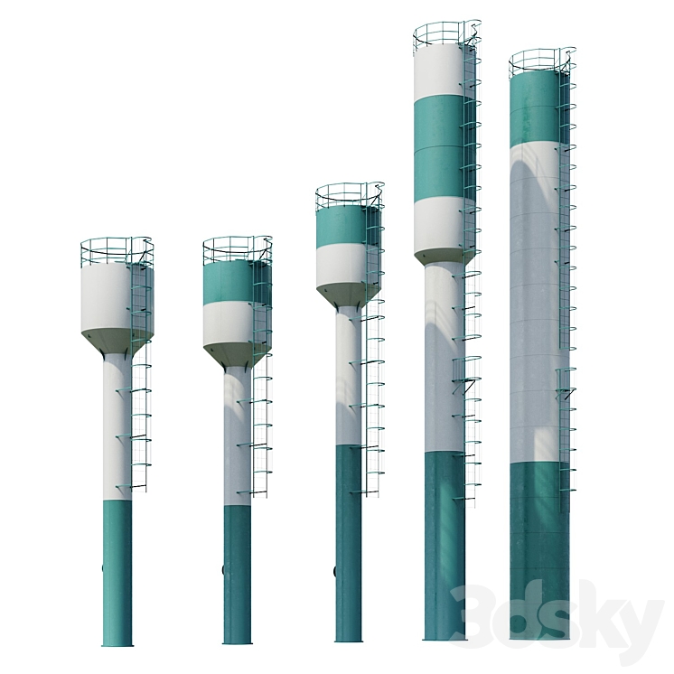 Water tower Rozhnovsky 3DS Max - thumbnail 1