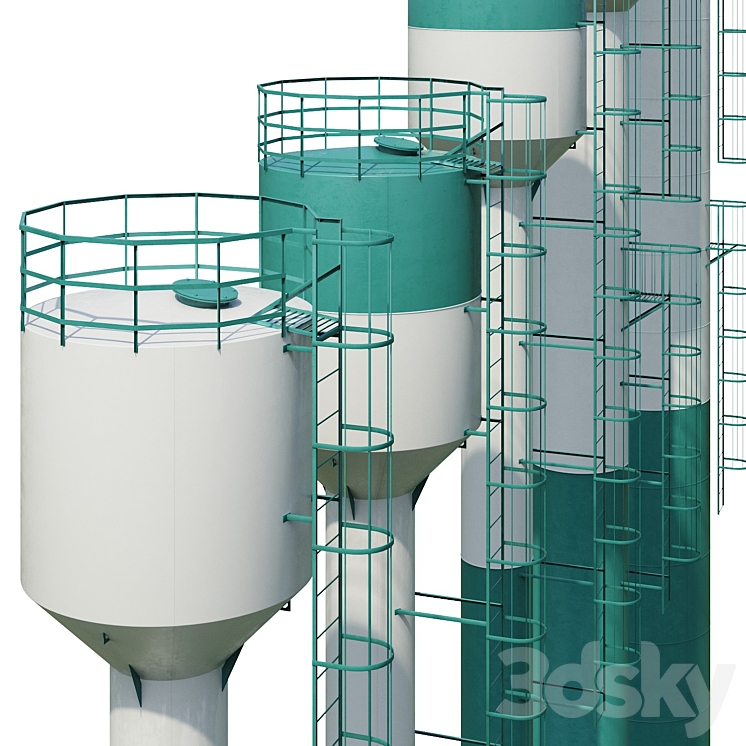 Water tower Rozhnovsky 3DS Max - thumbnail 2