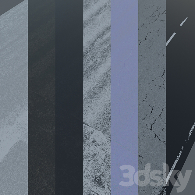 Wet asphalt 3DSMax File - thumbnail 3